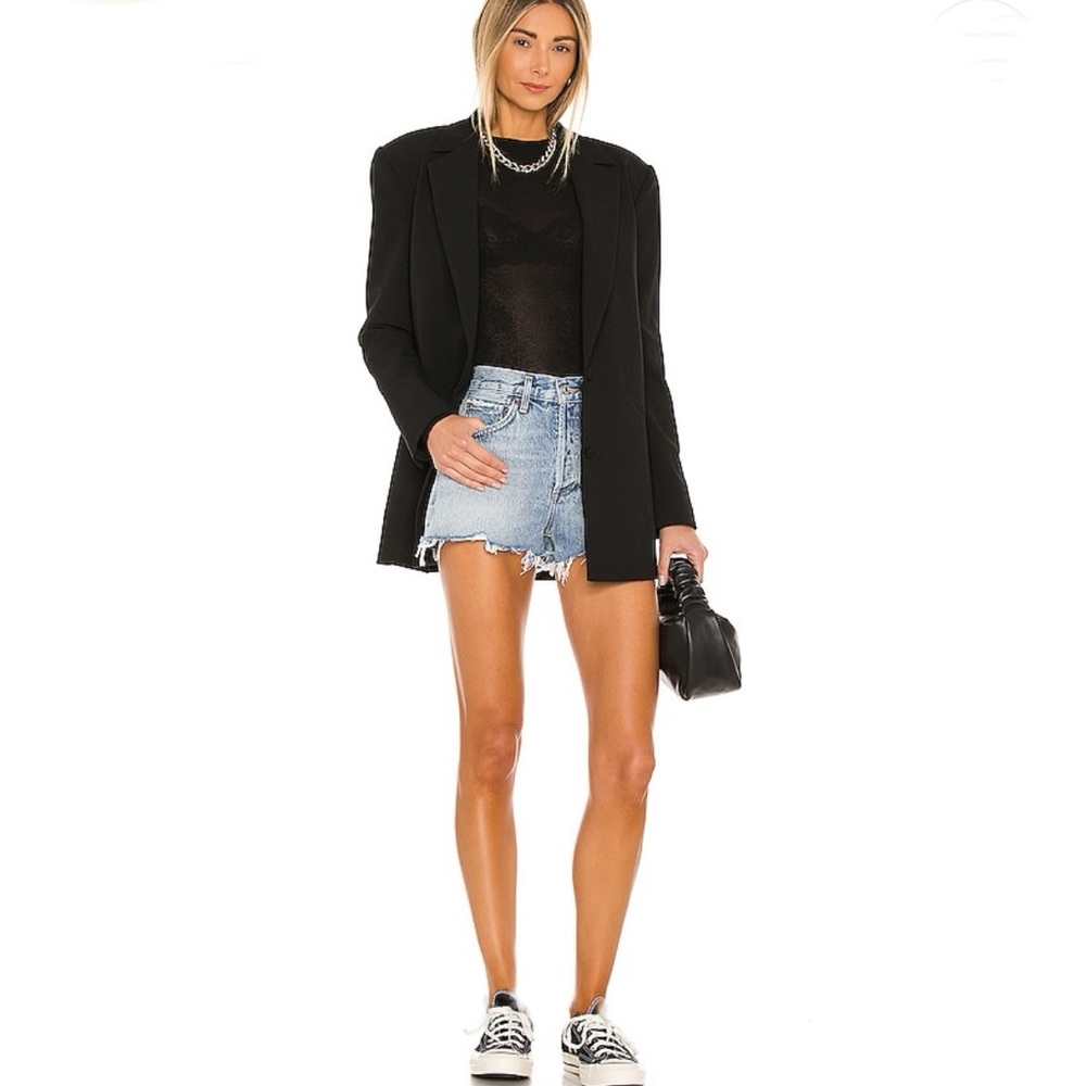 Agolde Light Blue Jean Shorts